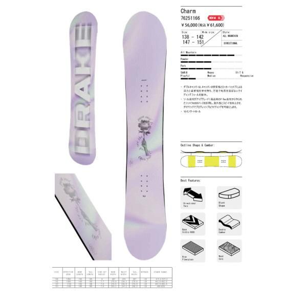25-26 ドレイク DRAKE Charm WOMENS 女性 スノーボード パーク フリースタイル スノボ グラトリ 日本