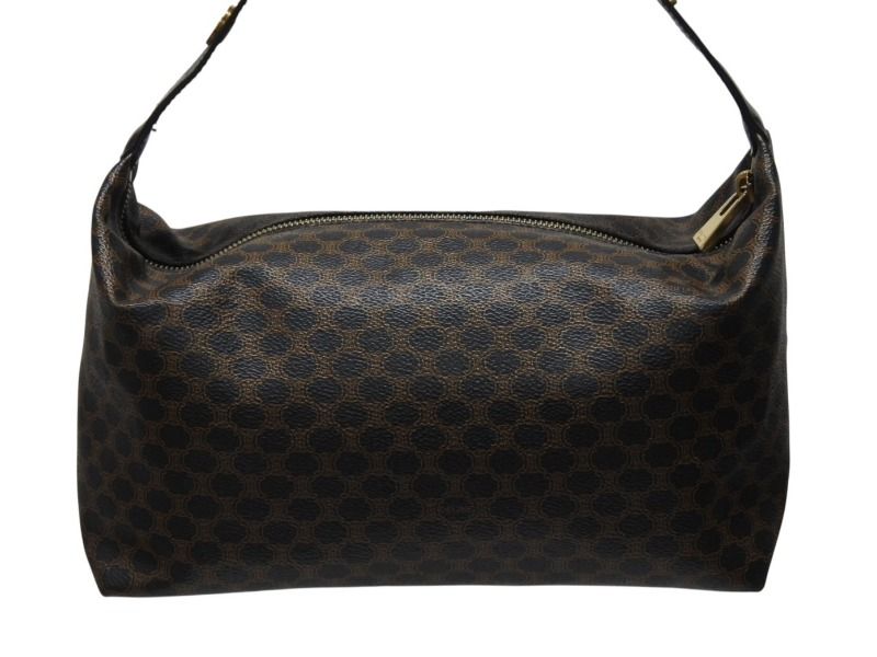 【美品】CELINE セリーヌ マカダム ハンドバッグ CELINE セリーヌ マカダム ハンドバッグ PVC ブラック