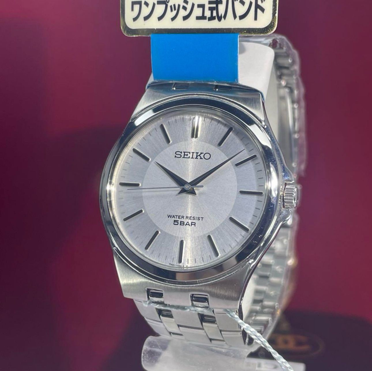 未使用 SEIKO スピリット QUARTZ 電池交換済 純正SSベルト 腕時計 ☆未使用 SEIKO SPIRIT クォーツ 電池交換済 純正SSベルト