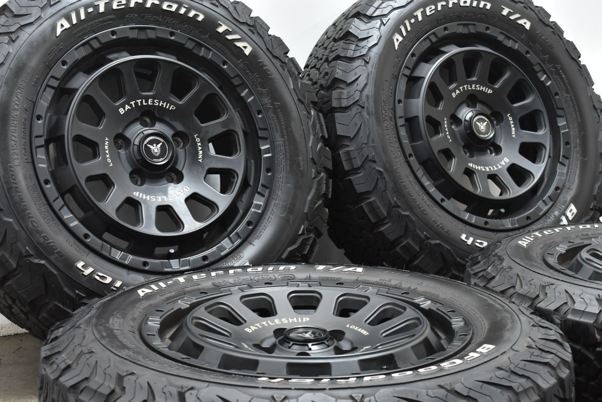 バリ溝 BATTLESHIP NEO バトルシップ ネオ 16in 7J 38 114.3 BFグッドリッチ オールテレーン T A KO2 LT215 70R16 RAV4 デリカD 5