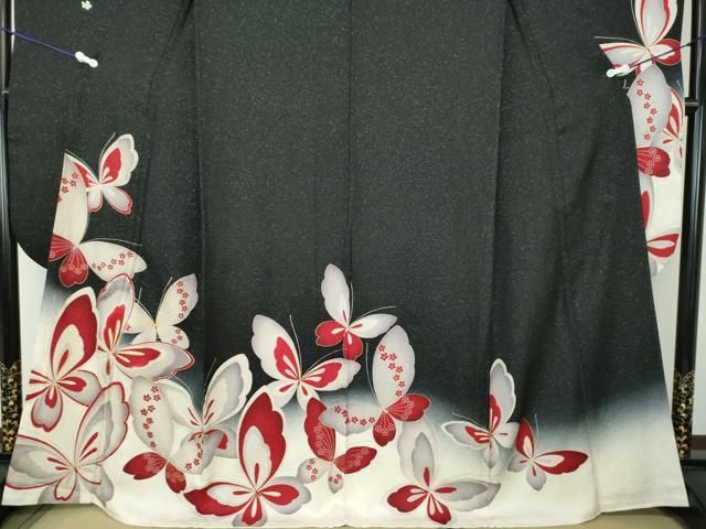 アンティーク振袖 豪華刺繍 暈し 時代物 着物 着付け 和装 i-3099 アンティーク振袖 豪華刺繍 暈し 時代物 着物 着付け 和装 i-3099