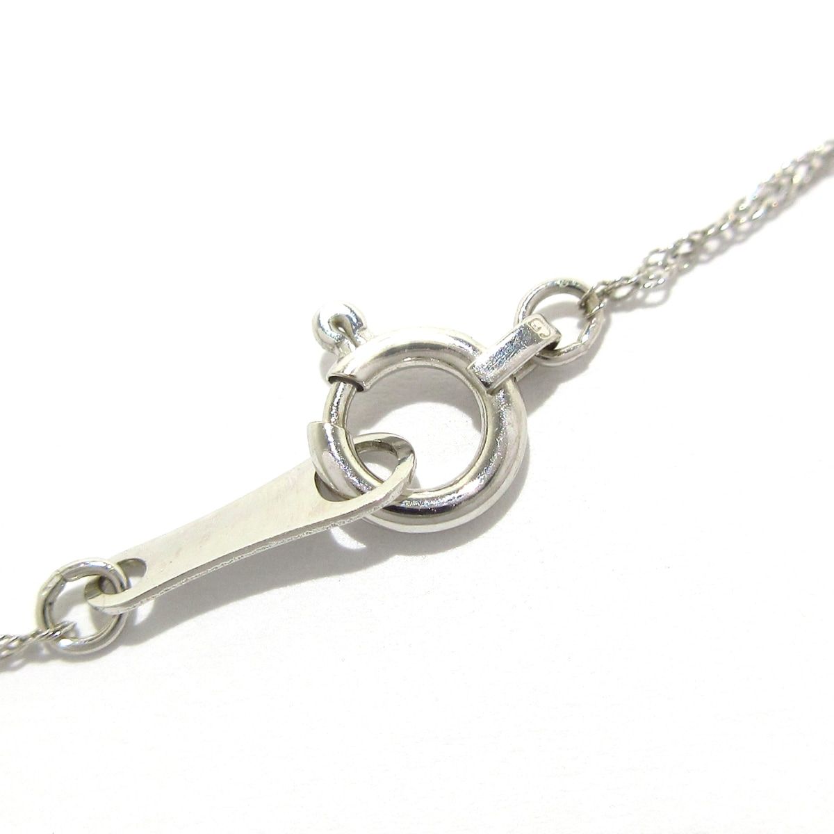  Unbranded ノーブランド ネックレス K 18 WG×ライトブルー 総重量0.8 g ハート ネックレス アクセサリー