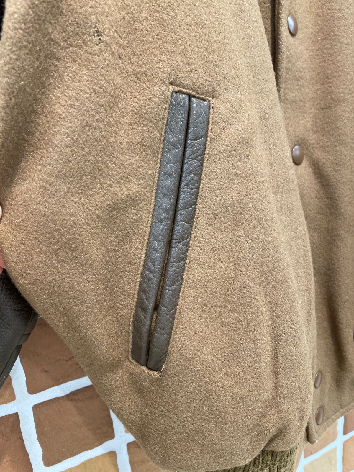 RESOUND CLOTHING - 《予約9月1日18時締め》 leather Varsity jacket