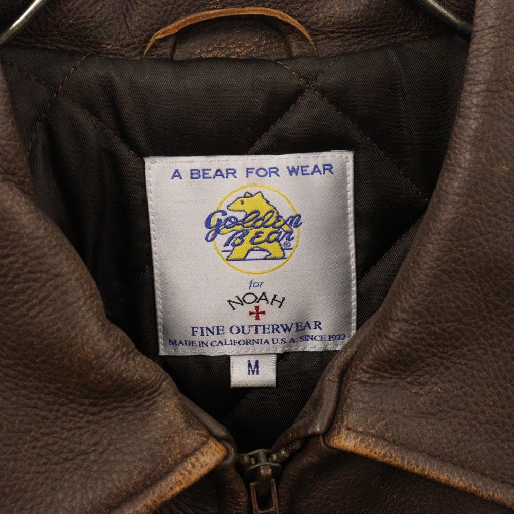 NOAH (ノア) 19AW ×Golden Bear A-2 Leather Jacket ゴールデンベア