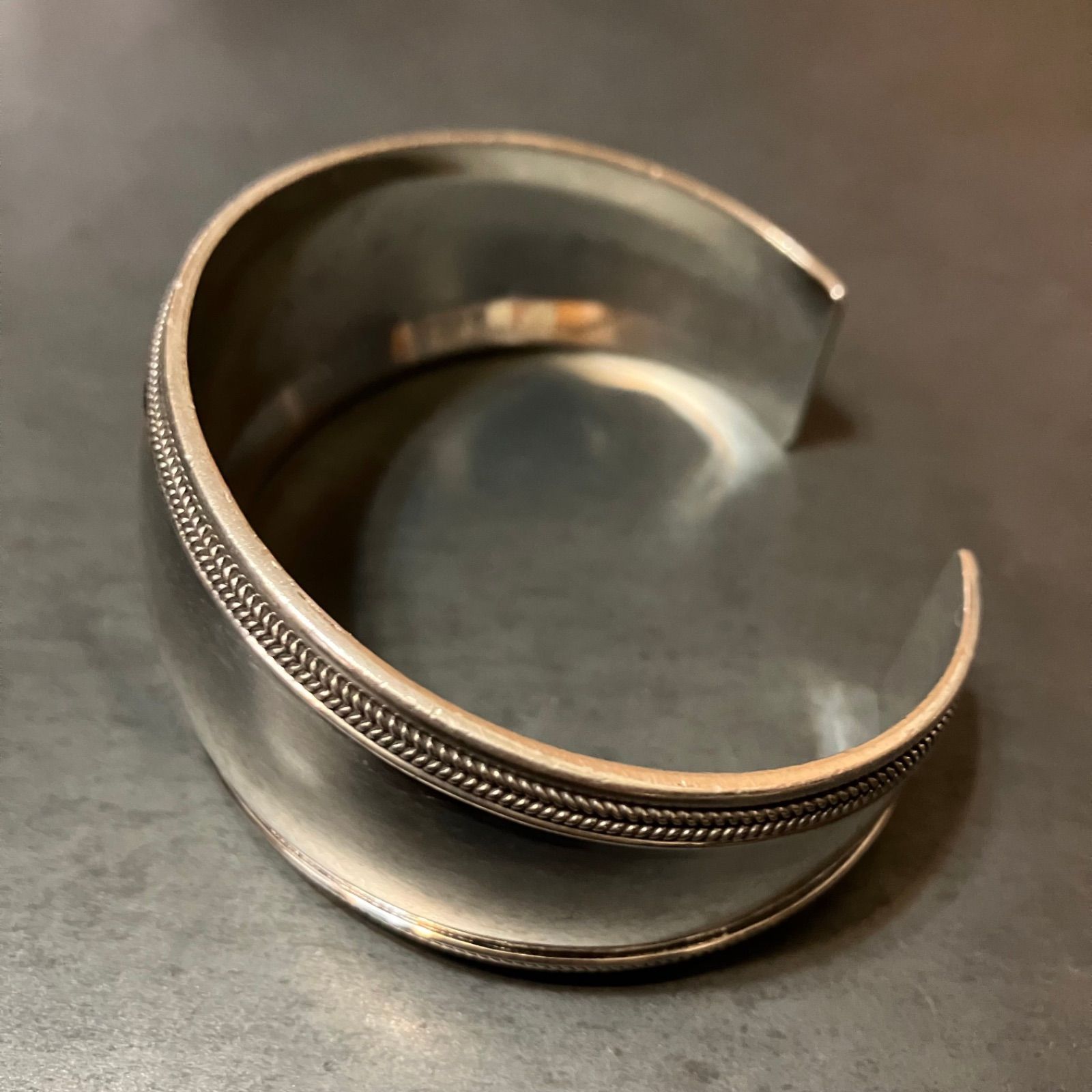 SILVER925 WIDE TRIBAL DESIGN BANGLE/BRACELET /シルバー