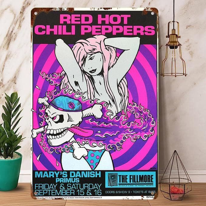 ロック メタルポスター【 レッド・ホット・チリ・ペッパーズ 】 ブリキ