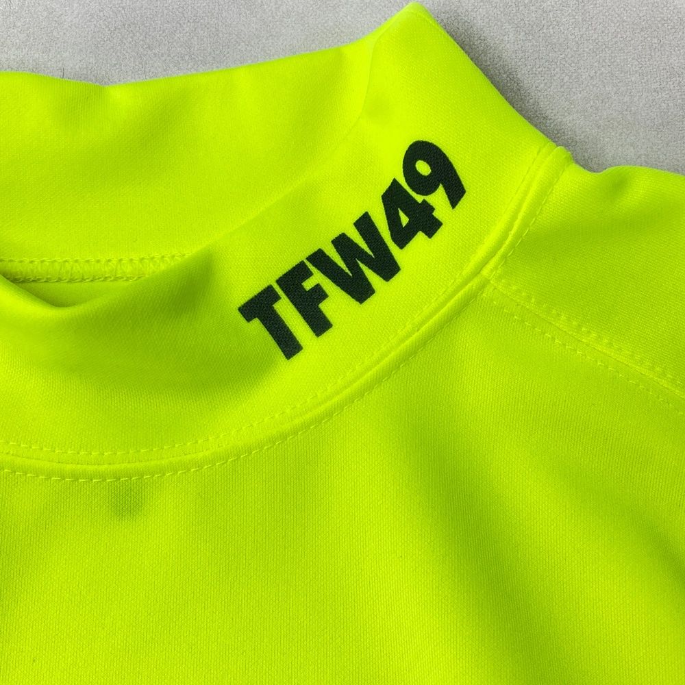 TFW49 モックネック蛍光イエロー 長袖シャツ XL メンズウェア
