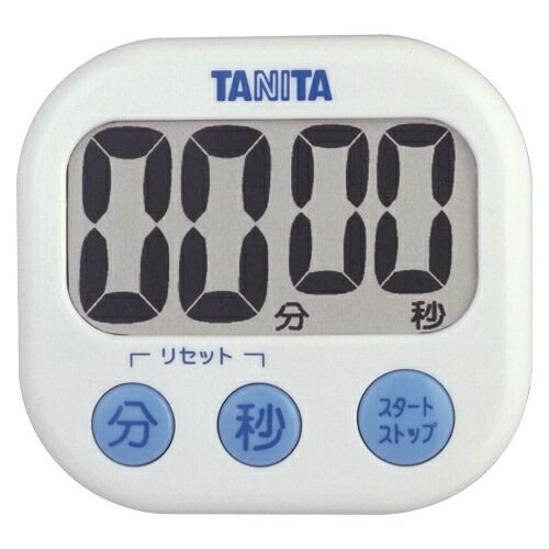 （まとめ） キッチンタイマー タニタ でか見えタイマー ホワイト TD-384-WH 4904785538405 1個【×5セット】