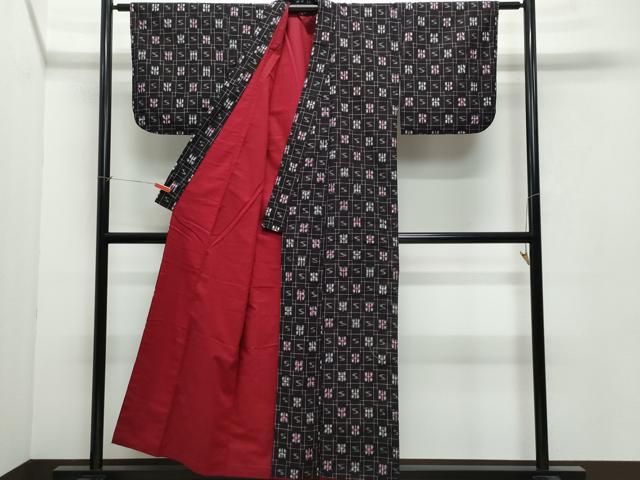 平和屋着物●久留米絣　絣文様　綿　逸品　CAAX0912vf 平和屋着物○久留米絣 絣文様 綿 逸品 CAAX0912vf 平和屋着物▽久留米