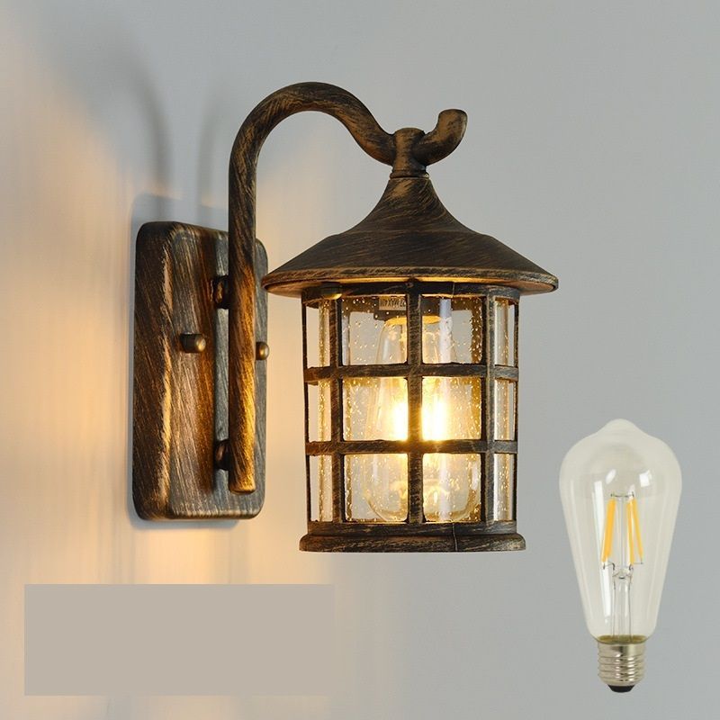 ォールランプ ブラケットライト 玄関ライト アンティーク調 レトロ E26 屋外ウォールライト 屋外照明 壁掛け照明 階段照明 防水