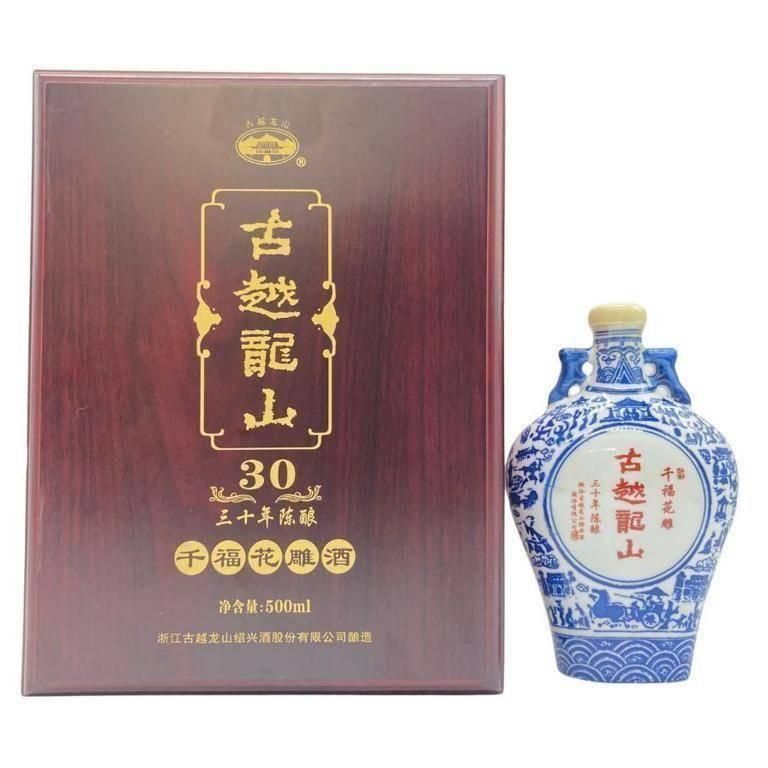 紹興酒 古越龍山 千福花雕 30年 景徳鎮ボトル 500ml 14%【S2】 - メルカリ