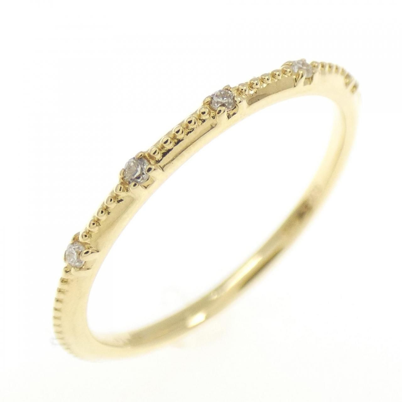 アガット agete ピンキーリング 1号 ハーフエタニティ ダイヤ K10