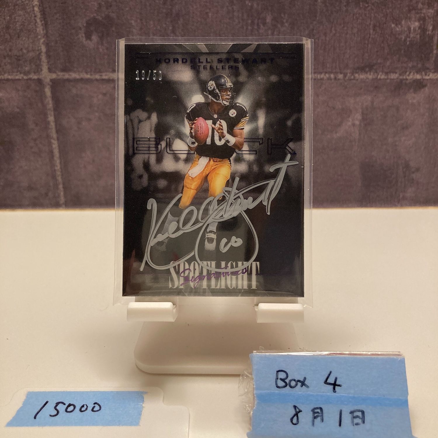 2025 Panini Black Kordell Stewart 19|50 サイン Steelers Spotlight カード