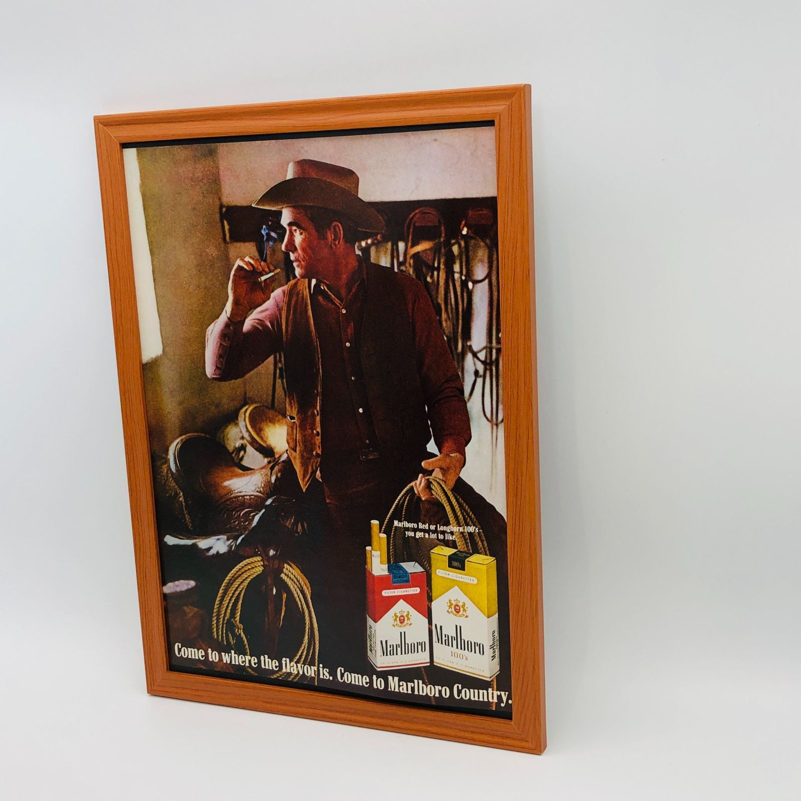 ビンテージ 広告 ポスター マルボロ 煙草 (Marlboro)1960's 額付 ※当時