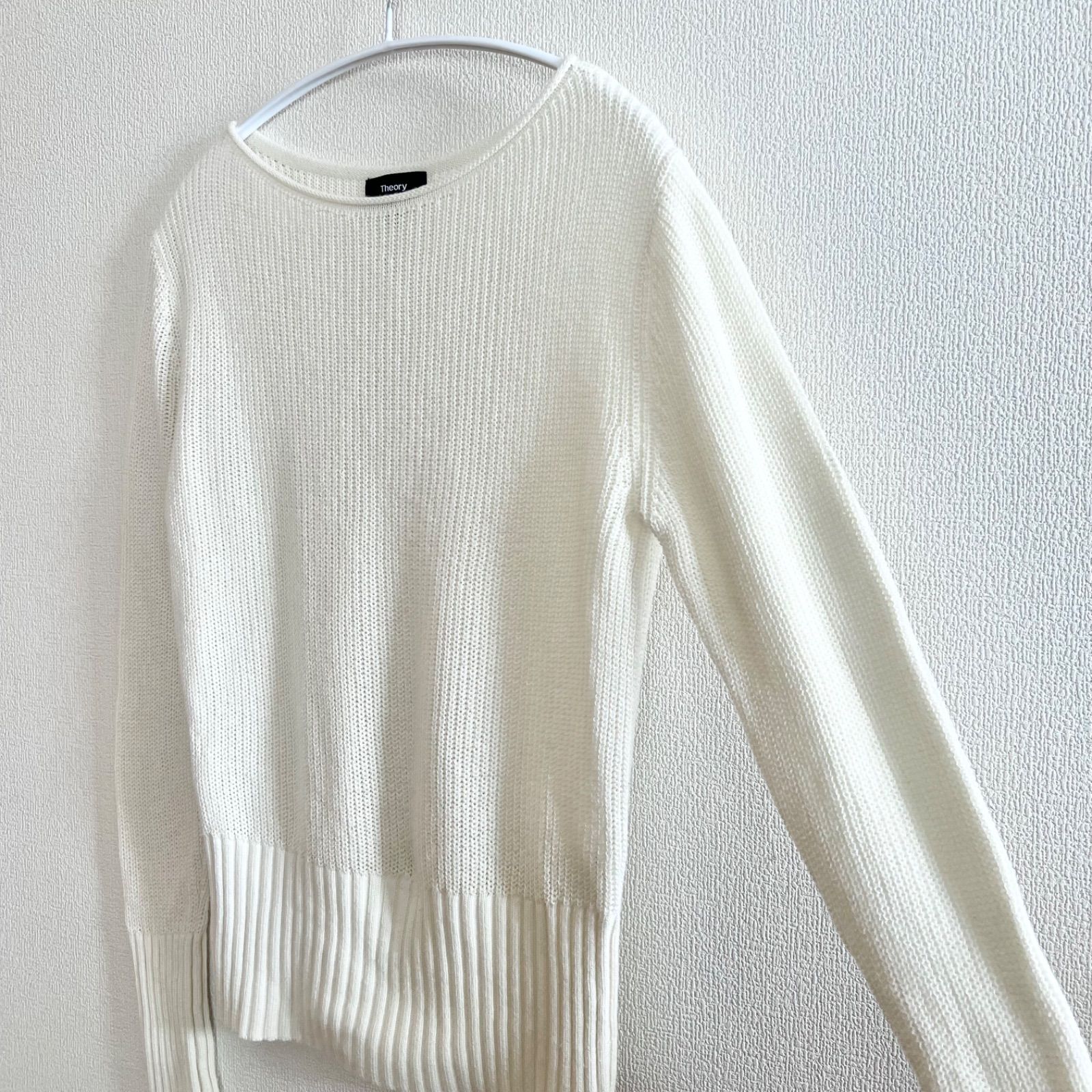 Theory コットンカシミヤボートネックニット CASHCOTTON/JERSEY