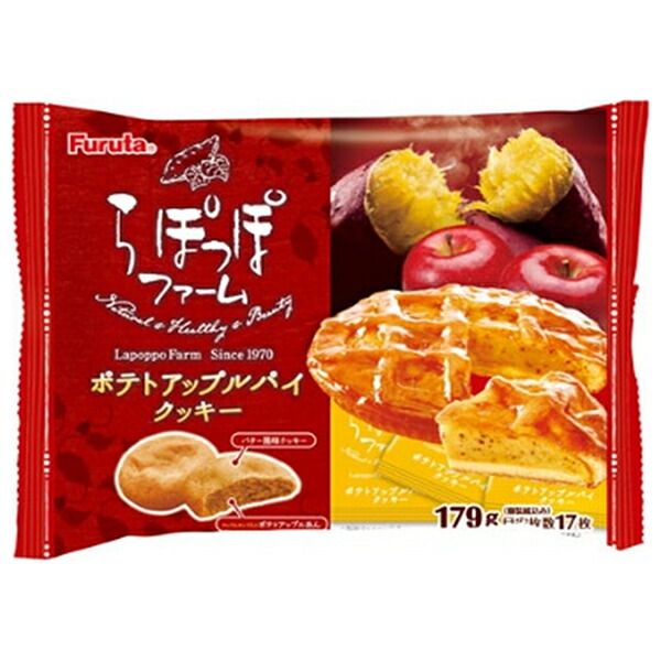 フルタ製菓 ポテトアップルパイクッキー 179g×14袋入× 2ケース | お菓子 クッキーらぽっぽ ファーム