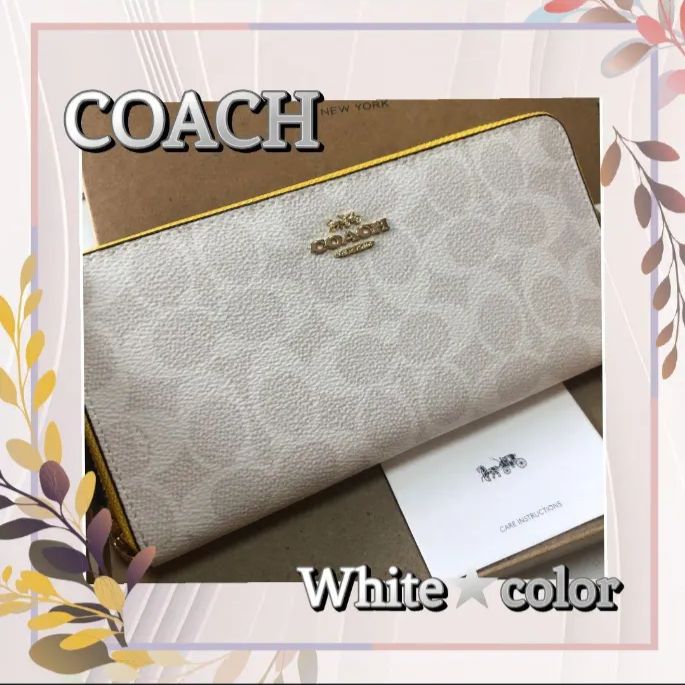 ✳️ 匿名配送 新品 ✳️ COACH コーチ 財布 ホワイト ✳️ - 〜麗