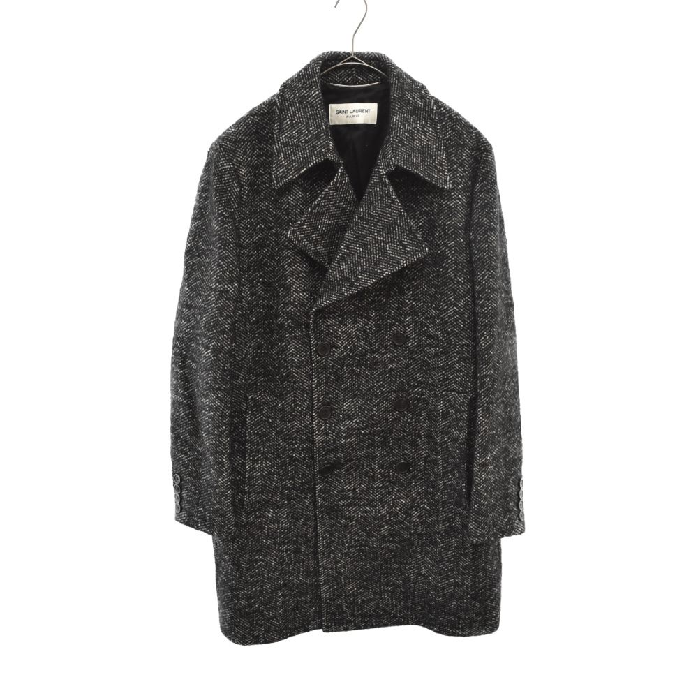 SAINT LAURENT ブラック 8ボタンウールPコート16way 楽天市場】サンローランパリ SAINT LAURENT PARIS サイズ:48