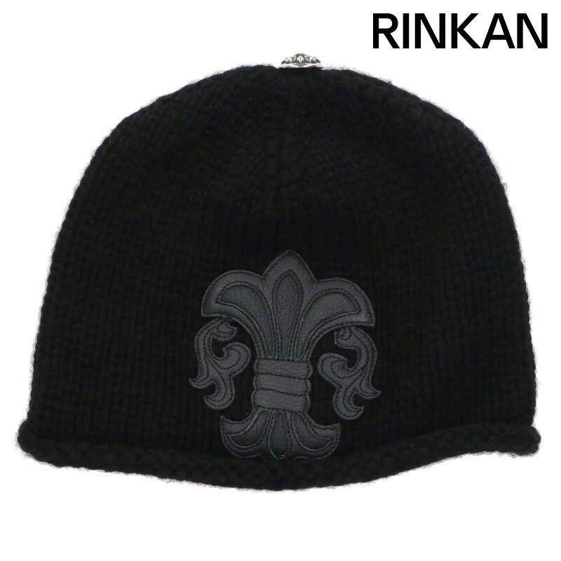 クロムハーツ BEANIE CASH|レザーパッチビーニー BSフ パッチ付きカシミアビーニー メンズ