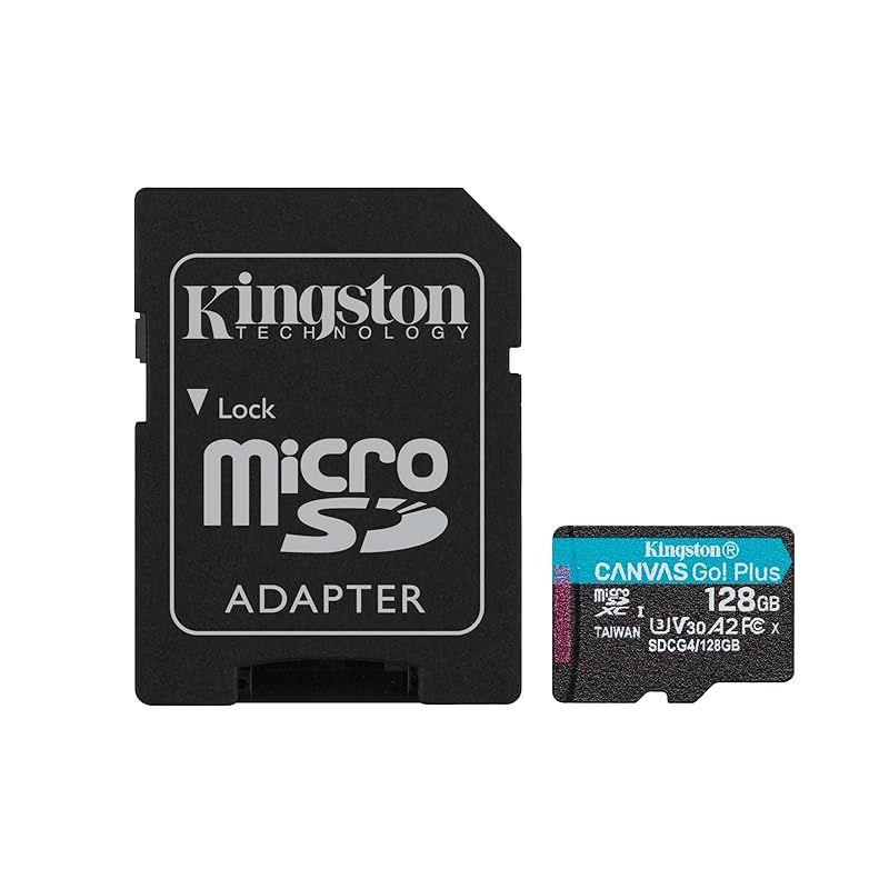 キングストン 128GB microSDXC Canvas Go Plus Gen4 200MB|秒 A2 U3 V30 アダプタ付き SDCG4|128GB 0