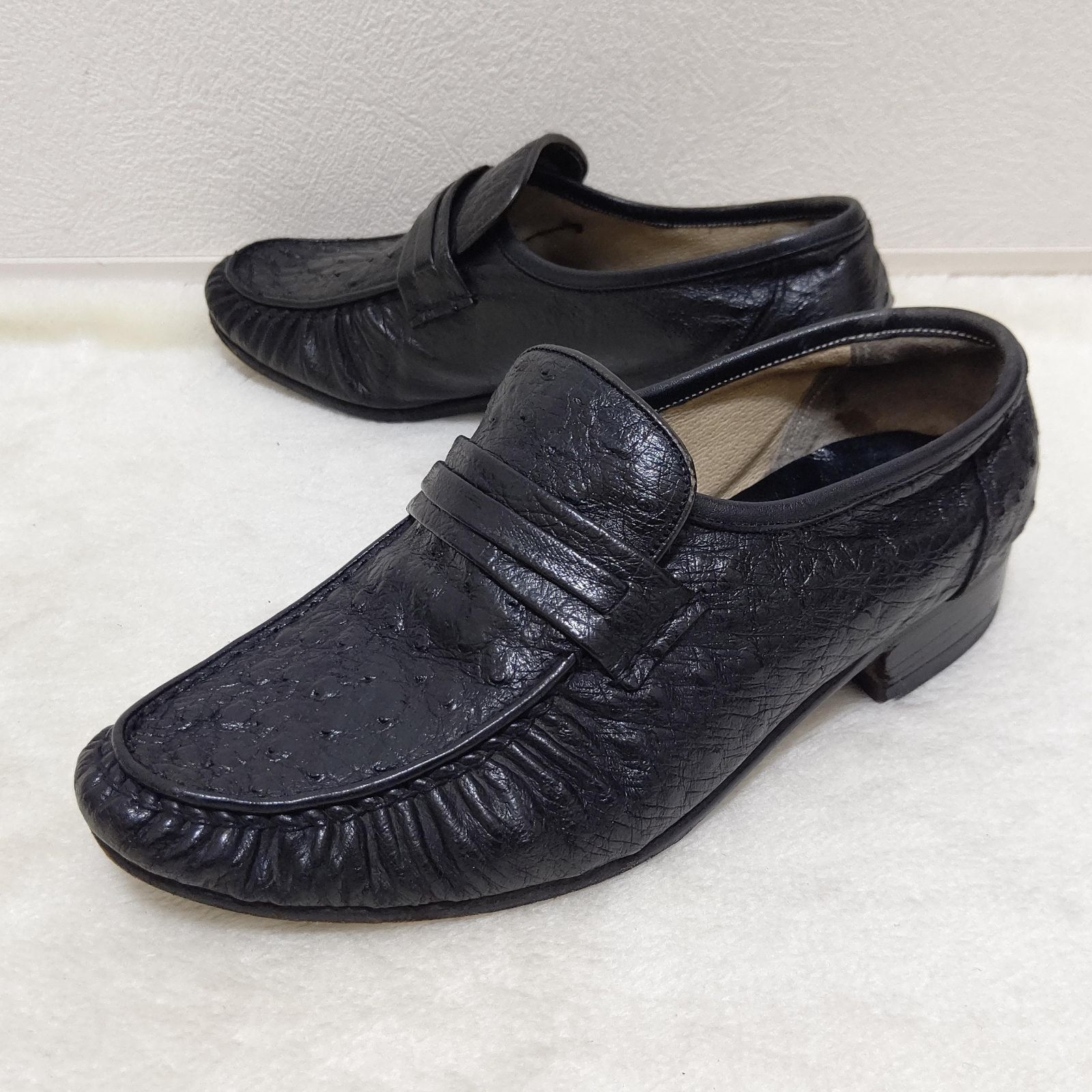 履き口紐なし本革のオーダー靴：ローファー