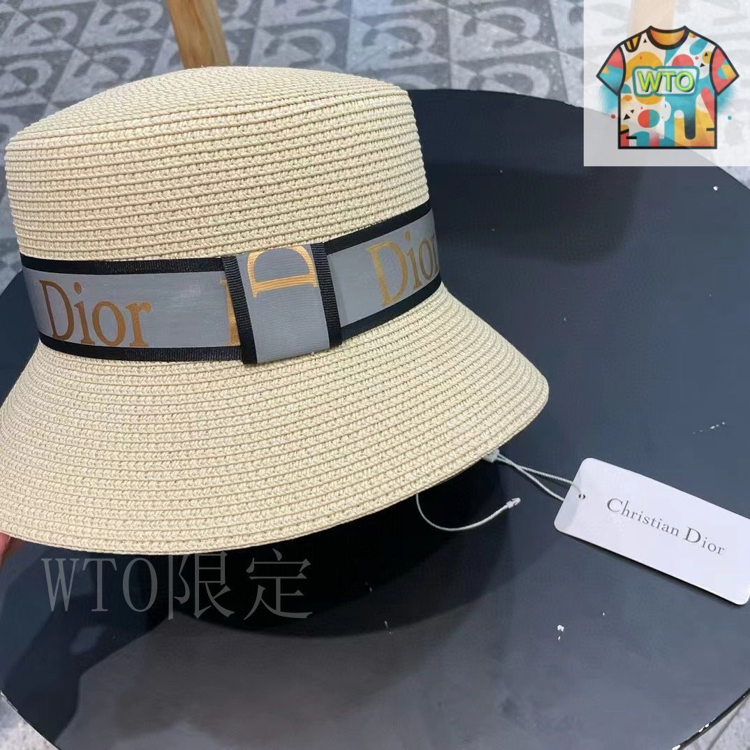 新品未使用　Christian Dior ストローハット Dior（ディオール） ストローハット04-1 - メルカリ