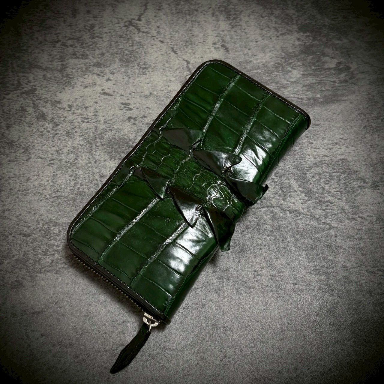 クロコダイル × パイソン 長財布 ホーンバッグ テール メンズ財布 