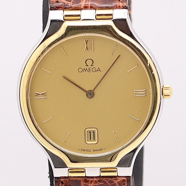 デッドストック級 稼働 美品 保証書付 オメガ QZ デビル