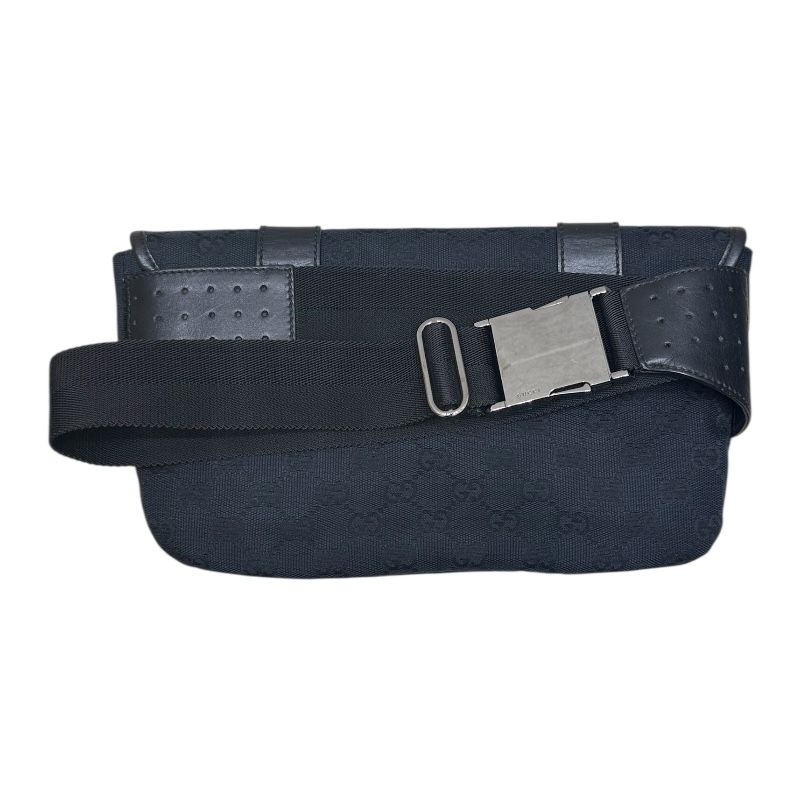 グッチ GUCCI GGキャンバス ボディバッグ 145851 ブラック GGキャンバス GGキャンバス メンズ ボディバッグ