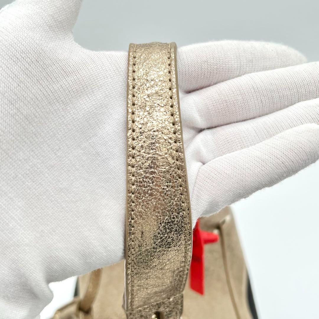 美品】フルラ ステイシー ハンドバッグ 2way 巾着型 レザー バイ