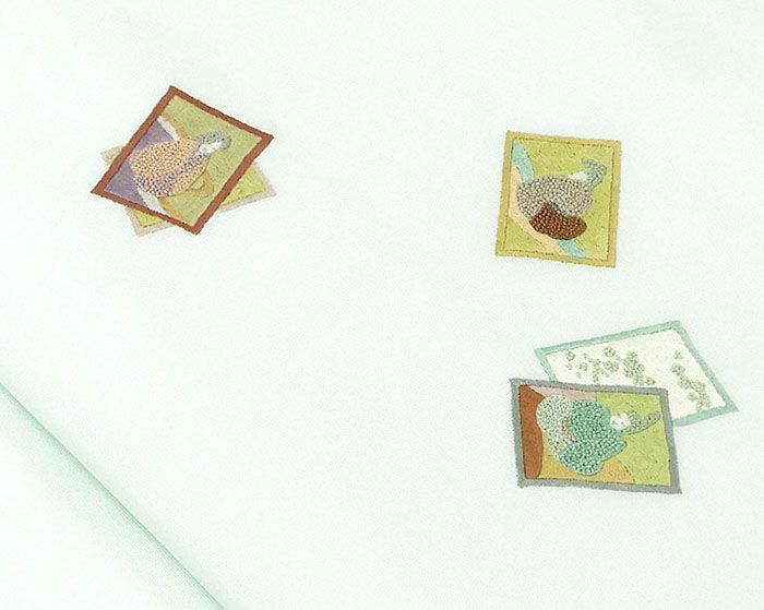 名古屋帯 新品仕立済 ポリエステル 百人一首模様 新品 仕立て上がり h2862 名古屋帯 新品仕立済 ポリエステル 百人一首模様 新品 仕立て上がり