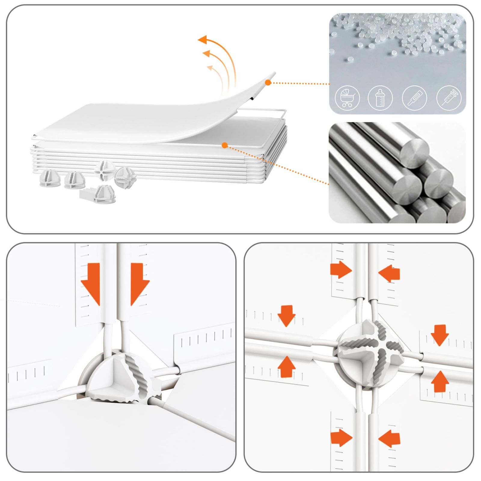 送料無料 JOISCOPE シューズボックス 下駄箱 スニーカー 靴収納 組み立て式 靴 箱 棚 クロゼット 玄関 多層 開閉扉 省スペース かび対策 大容量 白 3*8 SKLAD-KIRPICHA_RU