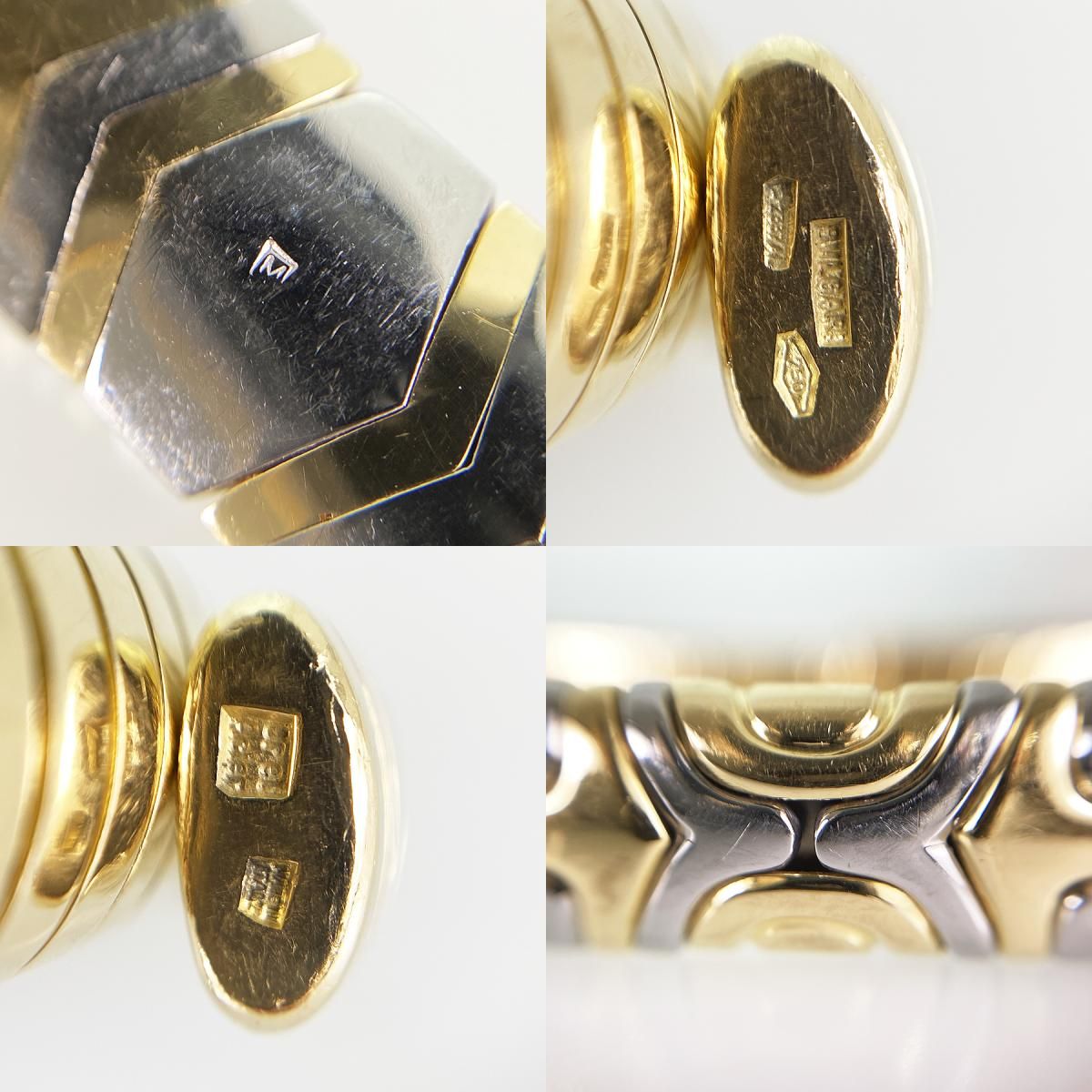 ▲ブルガリ BVLGARI アストラーレ ブレスレット K18ｘレザー BVLGARI ブルガリ K18WG バングル ダイヤモンド ブレスレット