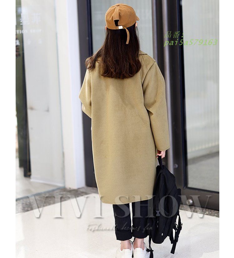 秋物ウールコート ミディアムコート