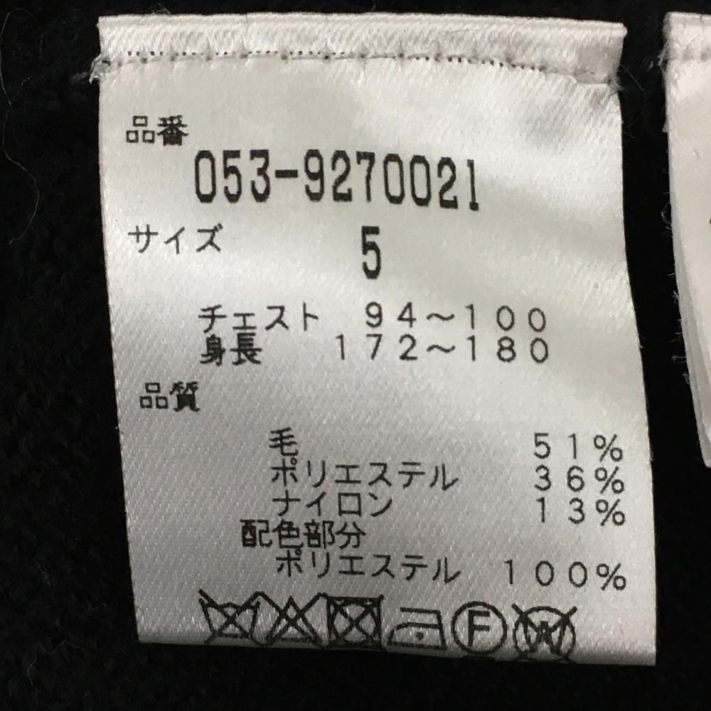 美品】パーリーゲイツ セーター 黒 ミャロメ ロゴ刺しゅう