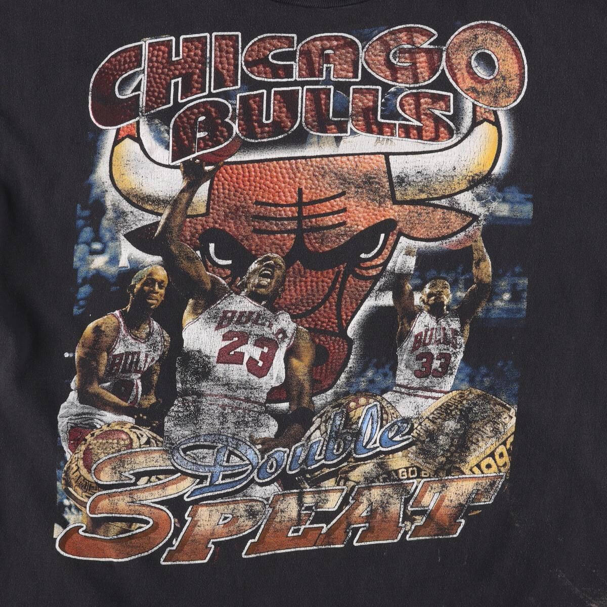 90年代 KP NBA CHICAGO BULLS シカゴブルズ 両面プリント スポーツプリントTシャツ メンズXL ヴィンテージ /eva001673