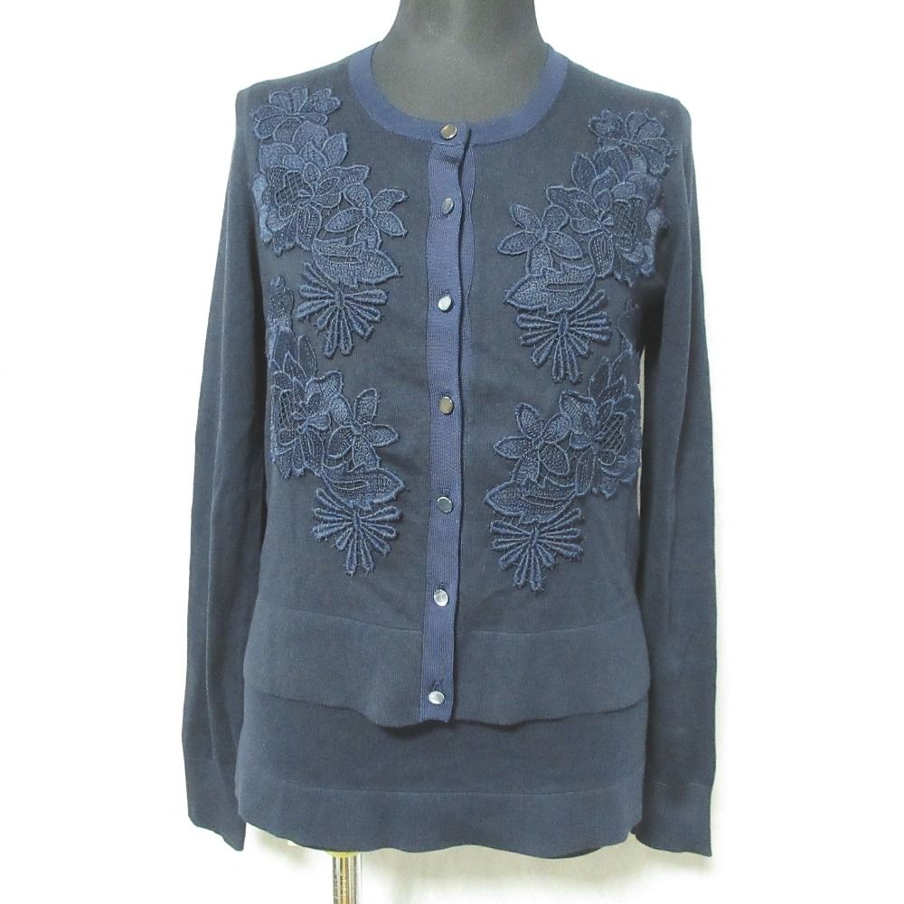 PAULE KA ニット・セーター レディース ポールカ 中古　古着 美品 PAULE KA ポールカ レース刺繍 カーディガン ノースリーブ