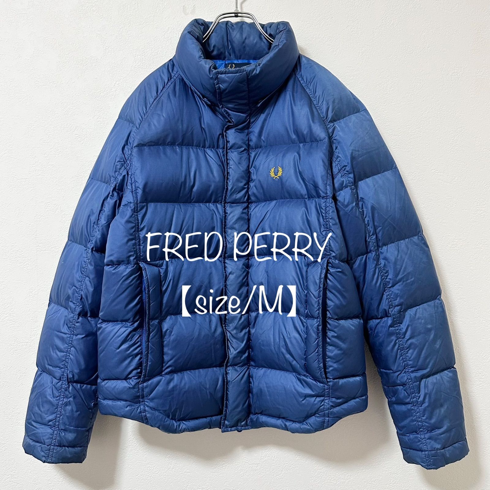 FRED PERRY/フレッドペリー☆ダウンジャケット☆ブルー/青☆M - T