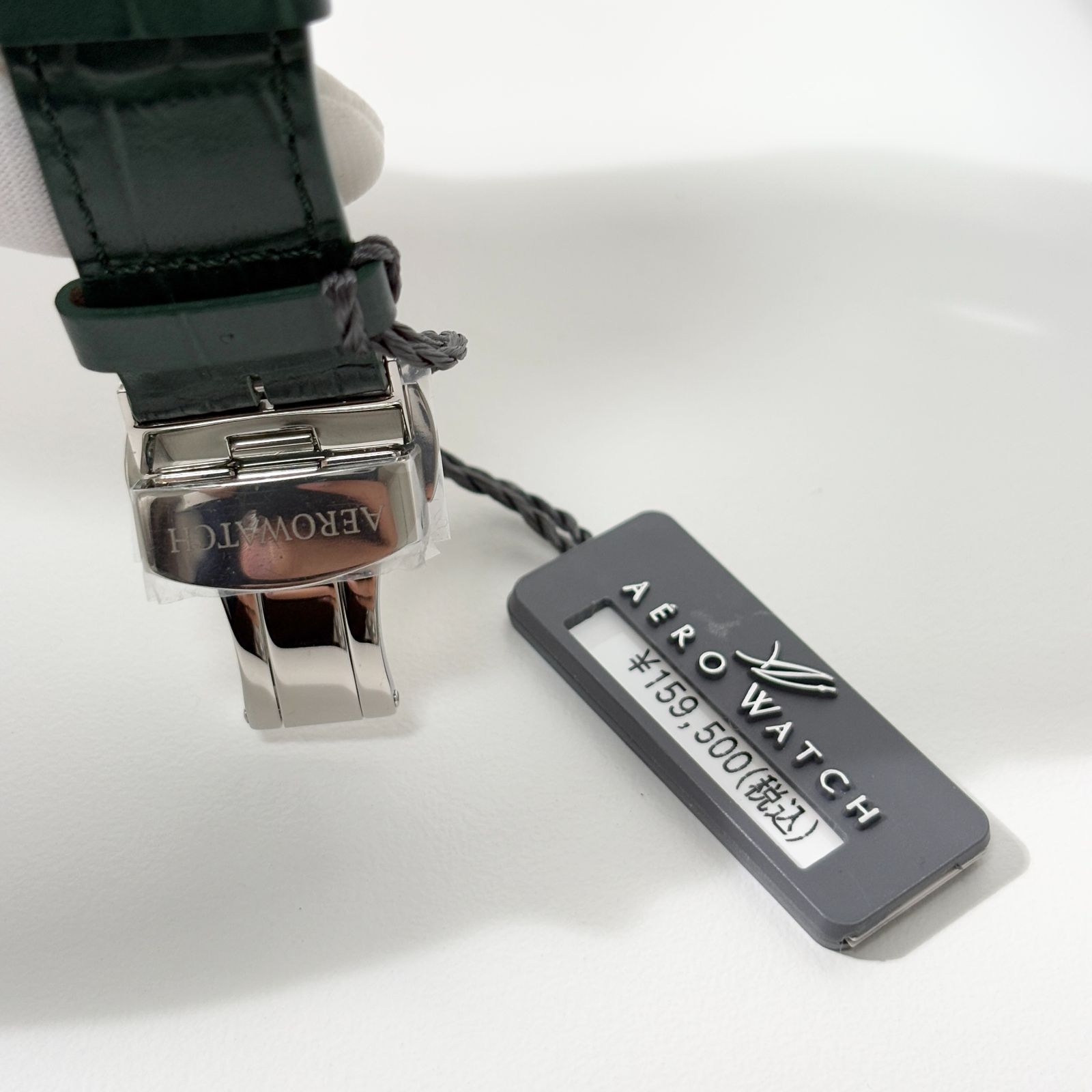 新品】AERO WATCH MILAN スポーツクォーツ メンズ腕時計 グリーン 