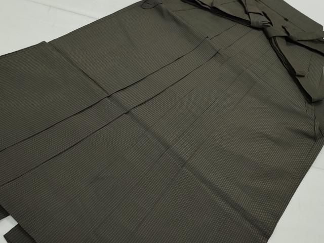 平和屋着物●男性 馬乗り袴 間道 正絹 CAAX1157vf