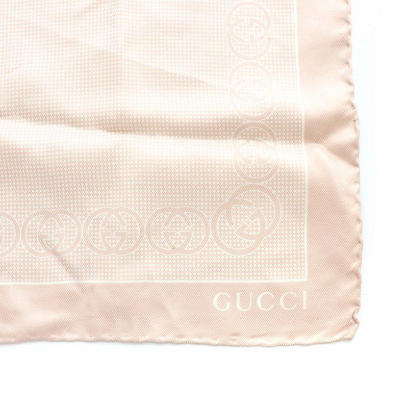 GUCCI ハンカチーフ　スカーフ　ハンカチ グッチ GUCCI ハンカチ ハンカチーフ スカーフ シルク GG柄 ロゴ 総柄