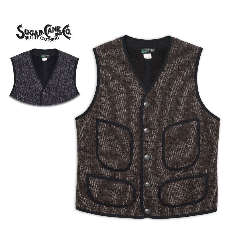 シュガーケーン SUGAR CANE CORDUROY VEST ベスト SUGAR CANE / シュガーケーン】PIGMENT DYED 9W CORDUROY