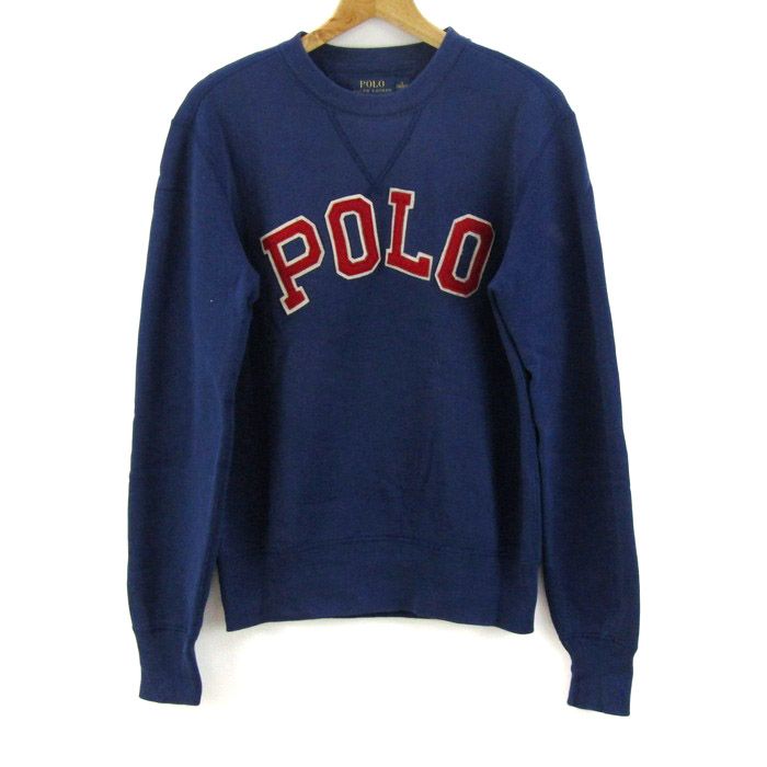 ポロラルフローレン スウェット トレーナー 長袖 トップス メンズ Sサイズ ネイビー系 POLO RALPH LAUREN