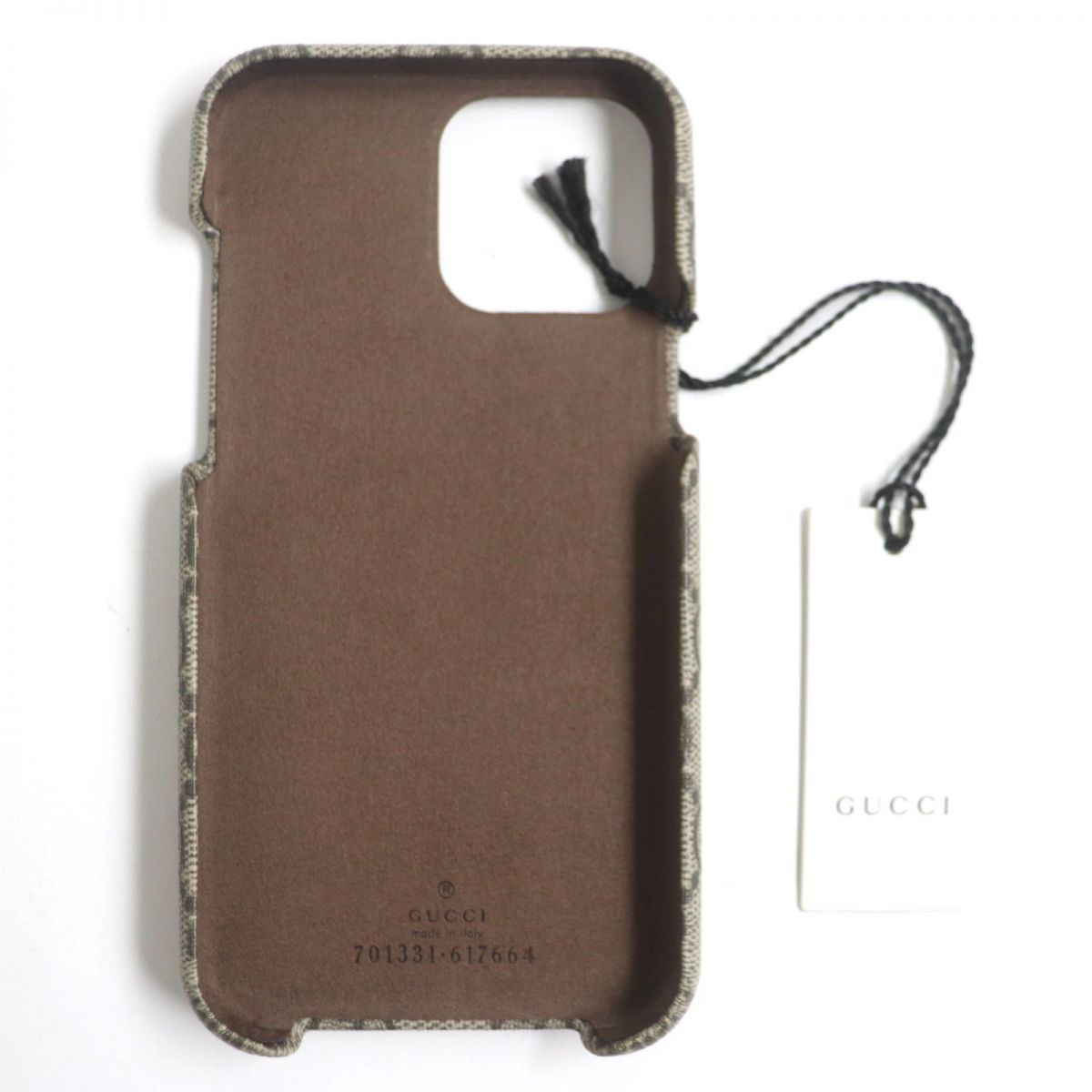 未使用品▽GUCCI グッチ 701331 オフディア ロゴ金具 GG柄 iphone 13