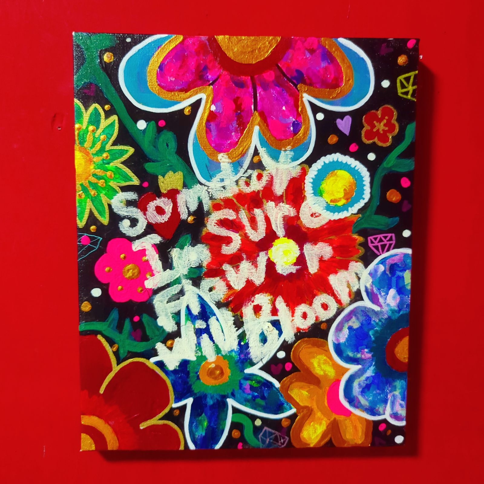 絵画 テクスチャーアート フラワーアート 花柄 現代アート 花の