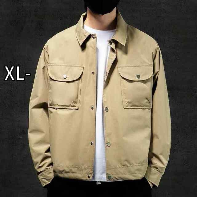 XL- 秋冬 コーデ メンズ 服 シンプル ファッション オシャレ 大人 かっこいい 大きいサイズ ストリート 紳士服 アメリカン ワーク ジャケット ハイエンド カジュアル ジャケット レトロ