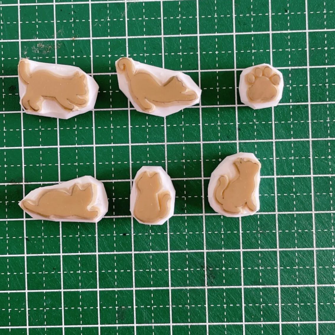 消しゴムはんこNo.403 鳥の群れ シルエット