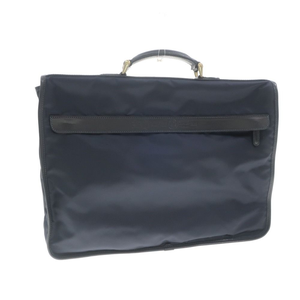 【中古】フェリージ Felisi 1908 ナイロン レザー ブリーフケース ネイビーxブラック【W42.5xH33xD10.5】【メンズ】 中古】フェリージ Felisi 1908 ナイロン レザー ブリーフケース