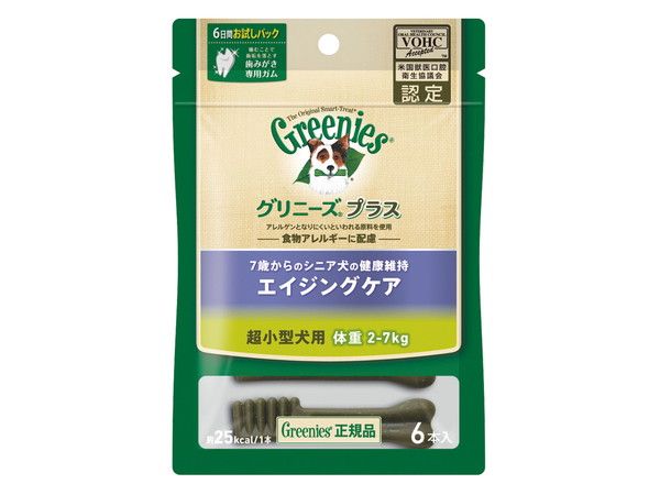 同梱不可 80個セット マースジャパンリミテッド グリニーズプラス エイジングケア 超小型犬用 体重2～7kg 6本入り