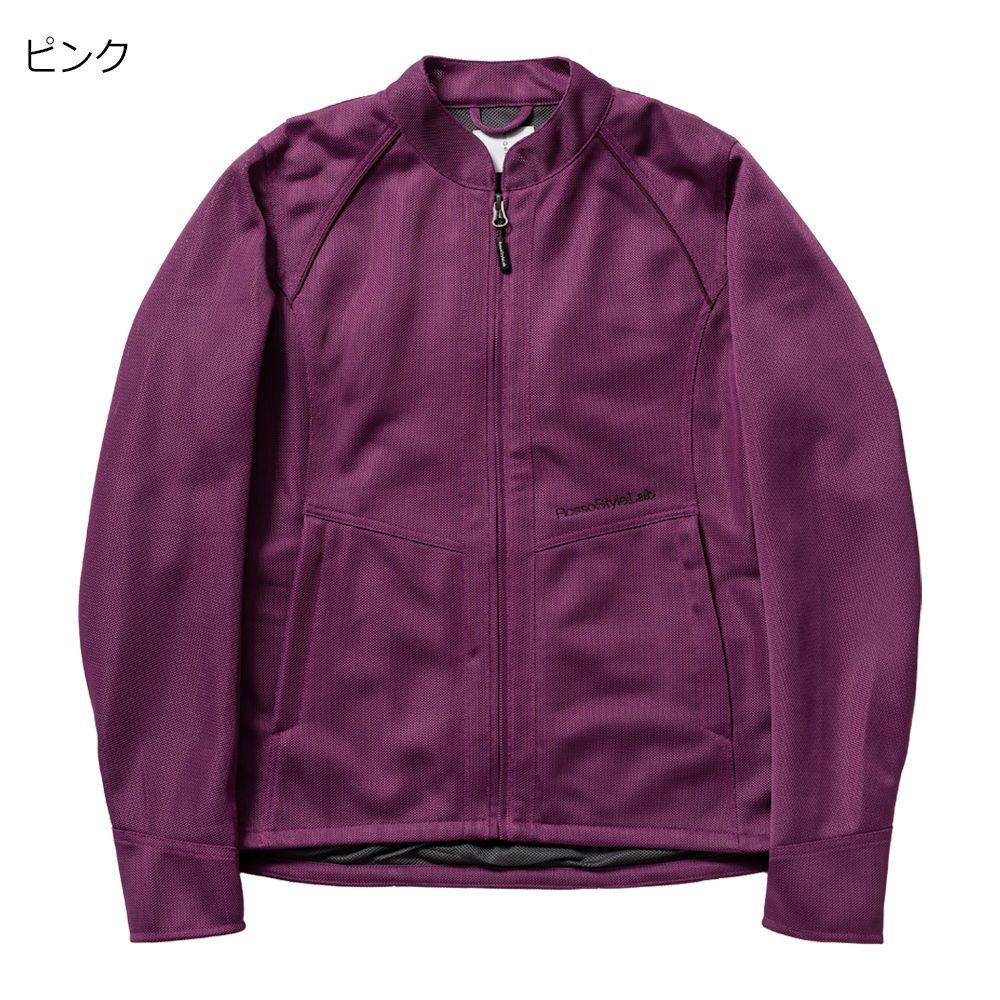 在庫限り バイク レディース ジャケット 夏 ピンク ライダースメッシュジャケット 肩 肘 脊椎 胸部 プロテクター付属 Rosso StyleLab ロッソスタイルラボ ROJ121 女性用 インナー
